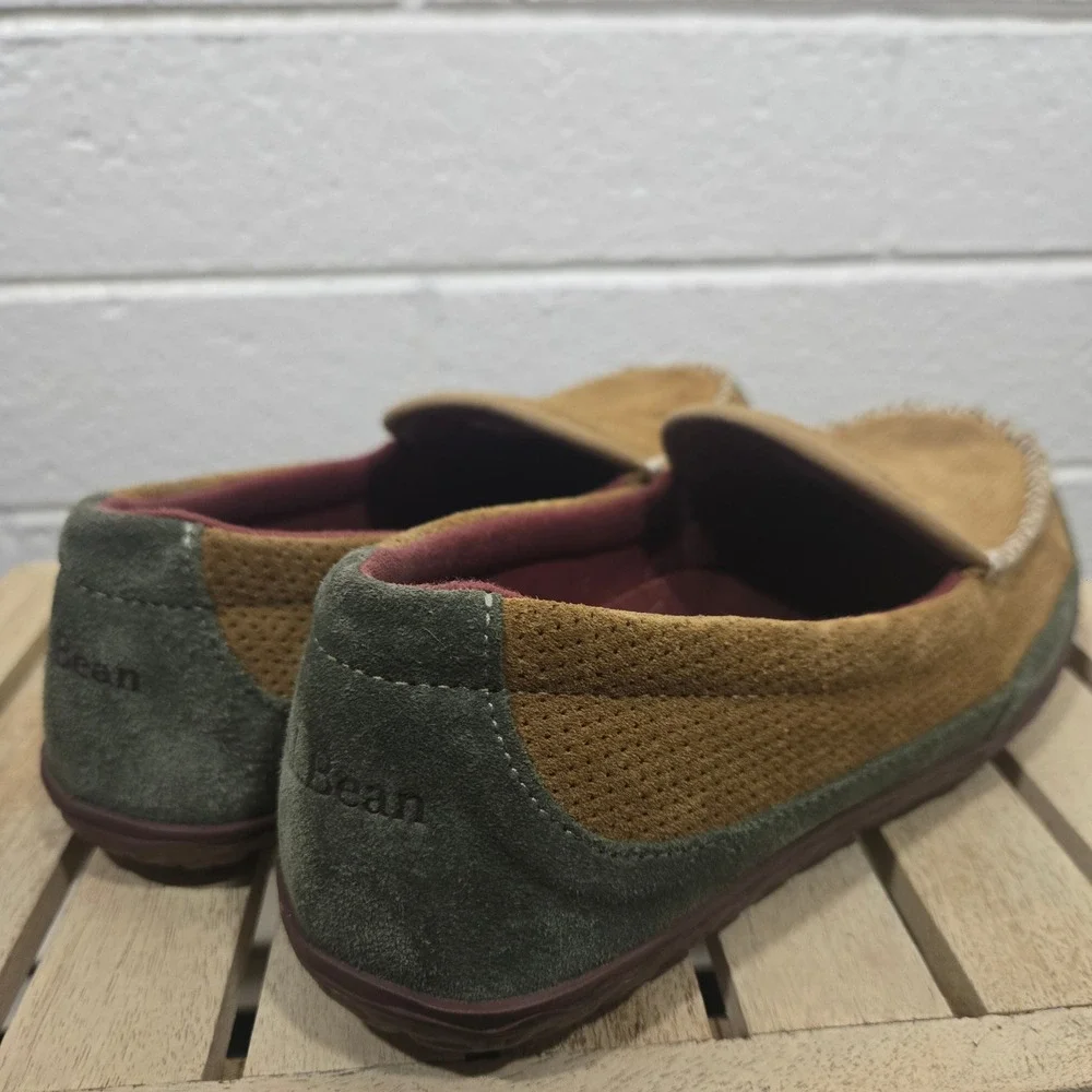 L.L. Bean Mens 8 Two Tone Suede Mountain Slippers Loafers‎ Cozy Cabin Gorpcore